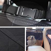 COTTECOTA-Cubre Asientos de Coche para Perros 133x140cm Funda para Mascotas, Estilo Hamaca– Resistente al Agua y Hamaca Convertible con Solapas Laterales Extras, Funda de Asiento Trasero Antideslizante Funda para Maletero de Coche Cinturon perro(4001 - details 4
