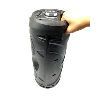35x14cm Altavoces grandes de fiesta con micrófono, Barril de pistola para coche, carrito de karaoke, altavoz portátil con pantalla LED, barato - details 5