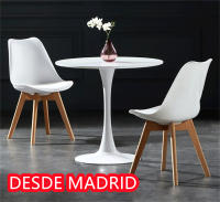 Mesa de comedor nórdica de redondo pata ancho comedor  para cocina, escritorio de estudio para el hogar,silla tulipán con patas de madera COMEDOR  mesa de centro de madera moderna, mesa Rectangular de oficina y conferencia, 60 70 80CM - details 3