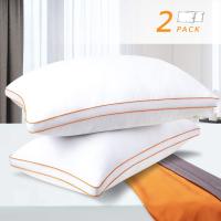 Almohada Transpirable Antialérgico para Hotel, Pack de 2 almohadas de firmeza media con fibra suave 3D + soporte de fibra 7D, almohadas suaves de fácil cuidado (42x70cm) (50x75cm) - details 0