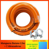 Kit Regulador Gas Butano con Valvula de Seguridad de 29 mbar, Cabezal para Butano 50 mbar, Manguera de Butano de 1.5m con 2 abrazaderas, Juegos Completos o Piezas Sueltas, Universal - details 1