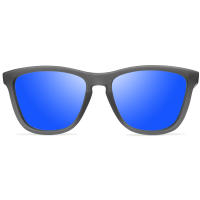 VOOGLERS - POLARIZED UNIQUE London Fever Gafas Para Hombre y Mujer Unisex, Sol, Polarizadas, UV400, Cristales Lentes de Espejo Azules, Moda / Verano, Montura Gris Mate - details 0
