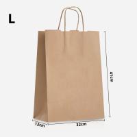 Bolsa de Papel Kraft para fiesta de Cumpleaños, Boda, Navidad, Año Nuevo con asa bolsa de papel negro blanco, 25/50/100 Uds. - details 3