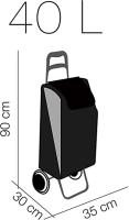 STARLEY- Carro de la Compra de 2 Ruedas, Carrito de la Compra para Supermercado , Bolsa Principal de 40L, Bolsillo Posterior, 90 x 30 x 35cm - details 1