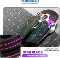Raton inalámbrico para juegos con retroiluminación LED silenciosa 2400DPI ratón ergonómico óptico USB Recargable para computadora portátil PC computadora.Ratón para Juegos, Gaming Inalámbrico ratón para PC, 2400 dpi - details 3