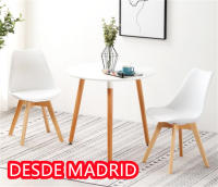 Mesa de comedor nórdica de redondo pata ancho comedor  para cocina, escritorio de estudio para el hogar,silla tulipán con patas de madera COMEDOR  mesa de centro de madera moderna, mesa Rectangular de oficina y conferencia, 60 70 80CM - details 5