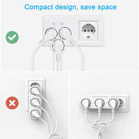 5 Puertos Ladron Enchufe con USB 4000W, Regletas Enchufes Plano Pared con 3 Tomas de CA y 2 USB Puertos, Adaptador Triple Enchufe Multiple Compatible con Móvil y Pad, Hogar, Cocina, Oficina y Viajes - details 1