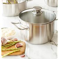 Bra - Olla Profesional con Tapa de Cristal, De 16 a 32 cm, Acero Inoxidable, Cocina Gourmet, Triple Fondo Difusor, Apta Lavavajillas - details 1