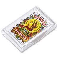 Fournier Baraja española de 50 cartas Modelo número 27 Reverso rojo y plata o verde y plata Resistencia y durabilidad Alta calidad Deslizamiento perfecto Ideal para jugar al chinchón guiñote o solitarios Con 8 9 y dos comodines - details 3