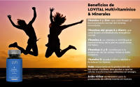 LOVITAL Multivitaminas y Minerales 100% Naturales | Refuerzo Inmune, Piel, Pelo y Uñas | Energía y Vitalidad | 60 Cápsulas - details 0