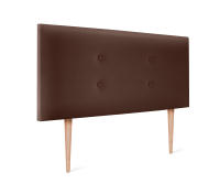 DHOME Cabecero de Polipiel o Tela Acualine con 2 Hileras de Botones Colores Cabezal Tapizado Cama Lujo (Chocolate Polipiel) - details 6