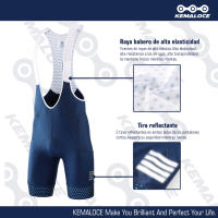 KEMALOCE Men Cycling Bib Shorts Blank Blue&Black 5D Gel Pad Mountain Bike Shorts High End Outdoor Breathable Bike Tight Knicker - details 4