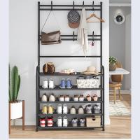 Perchero para almacenamiento de ropa y sombreeos, estante de secado para zapatos, sombrero, muebles, 5 pisos, sala de estar y entrada, dormitorio, organizador de hogar - details 0