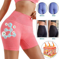 30x35x38cm Pantalones cortos de Control de barriga para mujer, Shorts moldeadores de iones de Color sólido, Shorts adelgazantes de turmalina, moldeadores de restauración de fibra - details 13