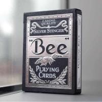 Fournier Bee USPCC Baraja poker Silver stinger Plata N.92 Diamante Magia Magos Trucos Adultos Acabado especial Espectáculo Cardistry Poquer Playa Piscina Camping Noche de fiesta Cartomagia Aprender Fácil Colección Coleccionable - details 7