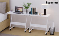 Escritorio de Madera Rcynview en Forma Z con Ruedas Giratorias Ideal para Espacios Pequeños como Dormitorio Oficina y Cama 60/80 x 40 x 75 cm - details 0