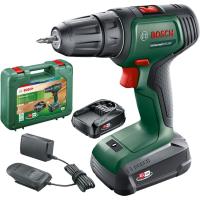 Bosch Home and Garden UniversalDrill - taladro y atornillador a batería, 18V (2 baterías, sistema de 18 V, en maletín), Color Verde - details 0