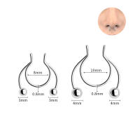 Piercing falso para el tabique, Aro para la nariz y el tabique, sin perforar, 2 piezas, 8/10mm, gran oferta - details 4