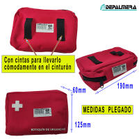 DEPALMERA Pharma✮ Botiquín Primeros Auxilios Neceser Extensible Completo Emergencia Homologado, Para Viaje y Acampada, Coche, Supervivencia, Excursión, Montaña, Senderismo, Aventura, Rojo - details 1