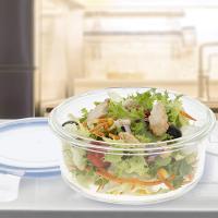 MAXHOME-Set 3 Fiambreras Redondo Cristal Hermético 100% Conservar Alimentos Usa En Hogar Aire Libre Oficina y De Forma Segura y Saludable 400/620/950 Ml - details 2