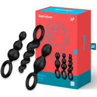 SATISFYER ANAL PLUGS SET 3PCS COLOR NEGRO JUGUETES SEXUALES - details 0