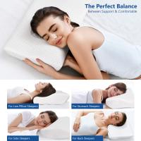 ARISE SHOP-Almohada Cervical Antirronquidos, Viscoelastica, 60x35x10, Memory Foam, con  Funda de Algodón, Hipoalergénica - details 2