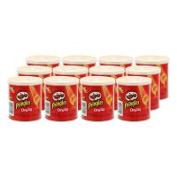 Pringles original, Hot & Spicy y BBQ - FECHA CONSUMO PREFERENTE 01.06.2025 Aperitivo a base de patata envasado en una pequeña y práctica lata con tapadera para abrir y cerrar tantas veces como quieras - Bandeja de 12 latas de 40 gramos cada una. - details 0