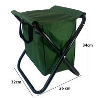 Maxia Market Silla Pesca Portátil de Poliéster y Metal con Asas y 1 Bolso, Taburete Pesca, Silla Portatíl 32 x 26 x 34 cm - details 1