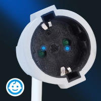 Aigostar Cable Alargador Blanco 8m 16A/250V Protección Infantil Enchufe Plano - details 3