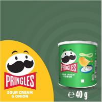 Patatas PRINGLES Sour Cream & Onion - Aperitivo de patata envasado en una pequeña y practica lata con tapadera para abrir y cerrar tantas veces como quieras. Sabor a crema ácida y cebolla. Bandeja de 12 latas de 40 gr - details 5