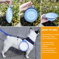 COTTECOTA-2 pzs Comederos Bebedero Plegable para Mascotas Perros Gatos Cuenco Portátil Silicona de Viaje Color Azar cuenco con mosquetones para gatos, perros y mascotas, plato - details 1