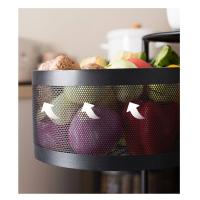 Estante de almacenamiento multicapa, cesta giratoria de cocina, tipo cajón, organizador de suelo, carro grande, verduras, frutas, 4 Cajones con ruedas - details 3