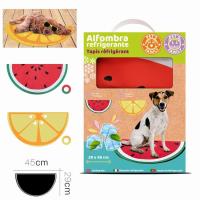 COTTECOTA-Alfombra Fresco Mascotas Sandia - Limón 29 x 45 cm Alfombrilla Frio Refrescante para Perros Gatos Manta Refrigerante Perro Cama Perro Refrescante para Mascotas Pequeñas  Colchón Dormir de Verano para Gatos Cachorros Casa Viaje Manta . Ref.45138 - details 7