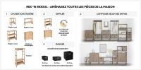 XOCOTŌ® Estantería Apilable 'Puzzle' 1/2/4 Compartimento(s) | Estanterías Individuales y apilables, Haz tu medida perfecta y aprovecha todo el espacio - PUZZLE XOCOTO - details 1