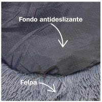 CAMA ANTIESTRES PARA PERROS - 50cm,Camita Redonda Suave, Gris Oscuro en Forma Donuts, Arquivet - details 0