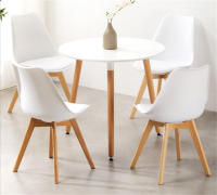 Mesa de comedor nórdica de redondo pata ancho comedor  para cocina, escritorio de estudio para el hogar,silla tulipán con patas de madera COMEDOR  mesa de centro de madera moderna, mesa Rectangular de oficina y conferencia, 60 70 80CM - details 6