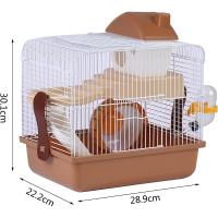 COTTECOTA-Jaula para Hámster Roborowski Jaula para Hámster 30.1*22.2*28.9cm Varios Colores a Escoger Jaula Azul Hámster Pequeña Bebedero Comedero Jaulas para roedores Chalé para Hámster Casa Hamster Accesorios Incluidos - details 3