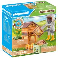 Apicultora Playmobil Country (71253) incluye 1 figura, 1 colmena, 4 panales, 1 soplador de humo, 1 caja, 3 mieles, 1 seto - details 0