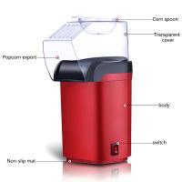 Máquina de hacer palomitas para el hogar, potente preparación rápida sin grasa con aire caliente, 1200w, incluye vaso medidor Envio desde España - details 4