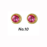 Unidad de piercing para el cuerpo, joyería de acero quirúrgico, Gema cz, color plateado, 16g, tragus, cartílago, 1 par - details 16