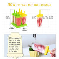 Moldes Para Polos Helados, 6 Piezas/Juego Helados Molde Hacer Formas Para Helados, Incluye Embudo De Silicona Y Cepillo De Limpieza, Heladera Moldes De Postre Hielo - details 4