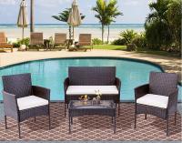 ALLINLIFE Conjunto muebles terraza sillones, sofá y mesa ratán,Muebles de patio con reposabrazos, resistente a la intemperie - details 8