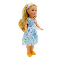 Muñeca Colección Simona de Vinilo 40 Cm. Edición Limitada con Vestido Flores Azul - Folk Artesanía - details 3