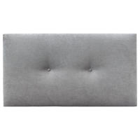 DHOME Cabecero de Polipiel o Tela Acualine Liso con Botones Tapizado Colores Cabezal Lujo Cama Dormitorio Moderno Acolchado (Gris Tela) - details 3