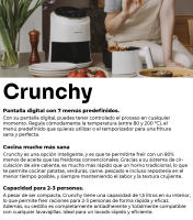 Mellerware - Freidora de Aire Crunchy! frie sin aceite Con capacidad de 1,5L. Temperatura ajustable 80-200ºC, programable, Air Fryer Modelo 2022, tactil, multifuncion, horno saludable profesional, dieta salud - details 2