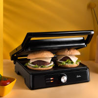Jata Parrilla Eléctrica Grill de asar doble/parrilla eléctrica con 2 placas de cocinado de 29 x 24 cm, Apertura 180º, Placa superior basculante, Control de temperatura, Bandeja recogesalsas - JEGR1913 - details 2