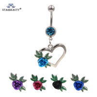 1Pc 14g bling piercings de ombligo vientre ombligo piercing pendientes del vientre joyería piercing del cuerpo de acero inoxidable piercings ombligo - details 2