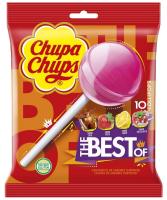 Chupa Chups The Best Of - Caramelo duro con palo de sabores variados: cola, fresa, limón y fresa-nata - Contiene 12 bolsas con 10 unidades cada una - details 0