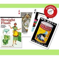Piatnik Baraja de poker de 55 cartas Toilet WC Baño aseo Vintage Carteles y fotografías Baño Papel higiénico Escobilla Orinal Water Juego mesa Jugar Adultos Colección Coleccionable Poquer - details 1