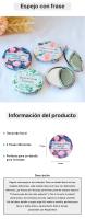 Pack de 6 a 24 unidades de Espejo de bolsillo, 3 modelos florales, Decorados con frases, Detalles invitados para bautizo, Detalles para bodas invitados, Detalles dama de honor, Recuerdos de boda, Regalantes.com - details 0